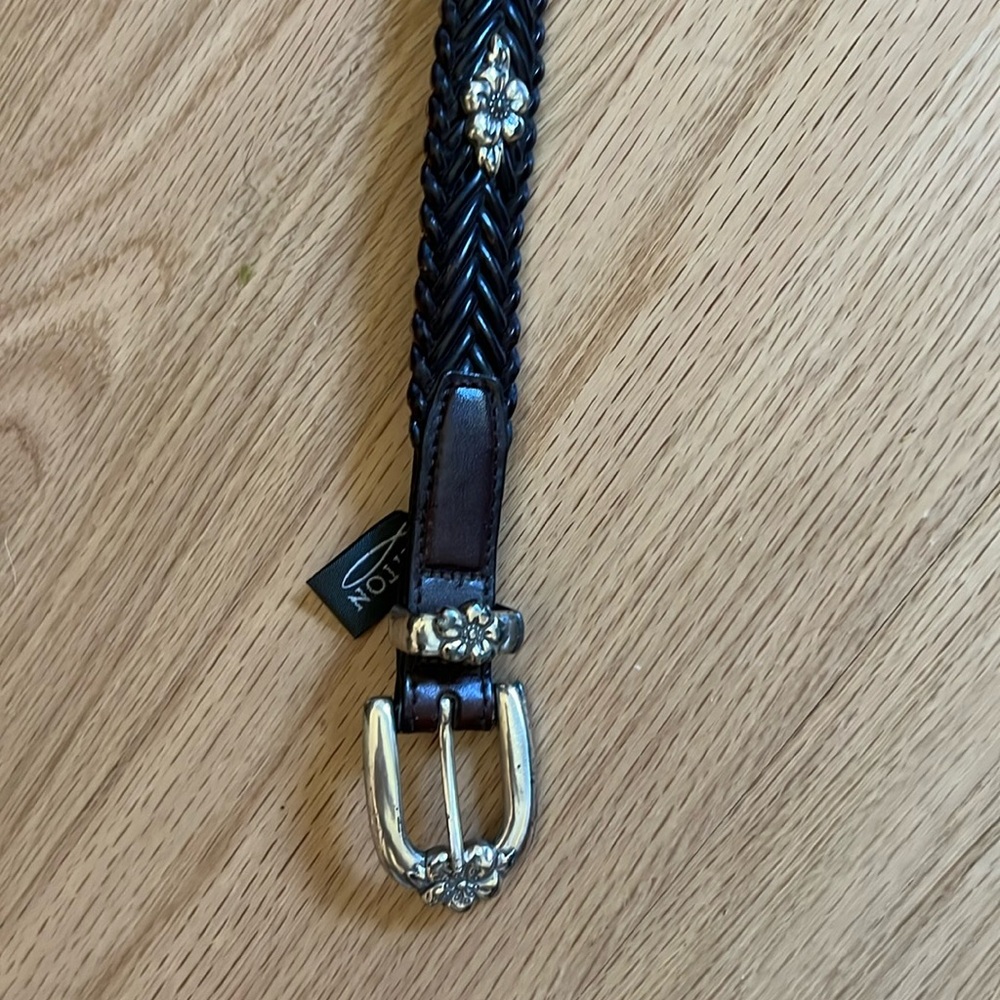 Brighton leather and silver belt